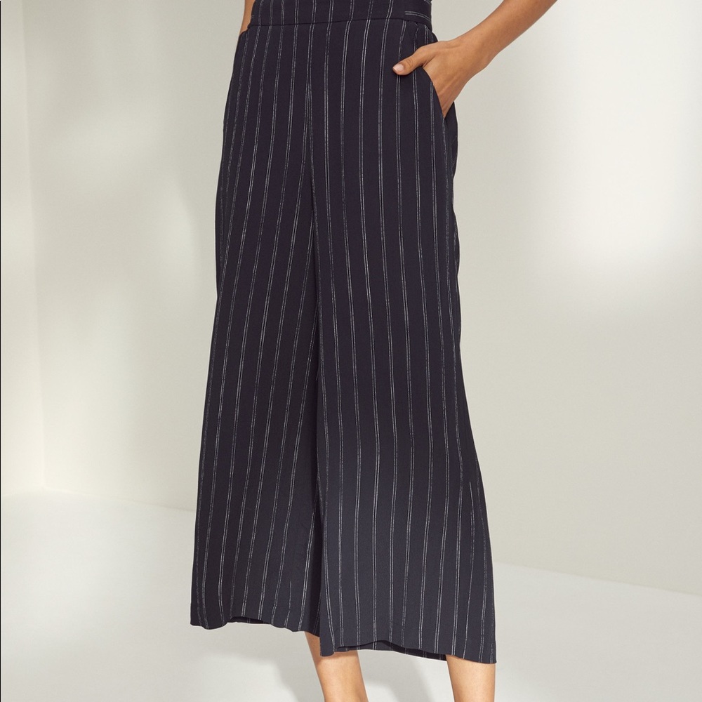 Aritzia Wilfred Grey Striped Faun Pants Size S